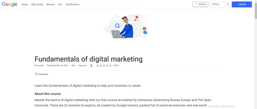 Google Fundamentals of Digital Marketing