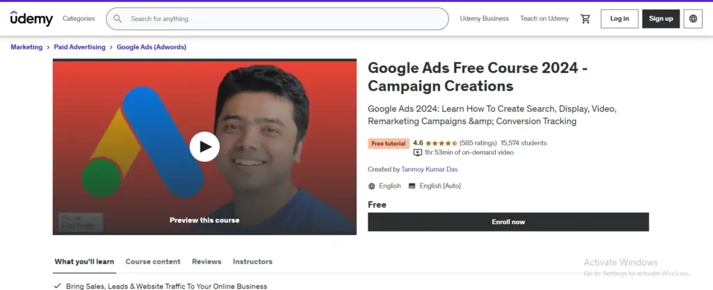 Google Ads Free Course 2024- Udemy